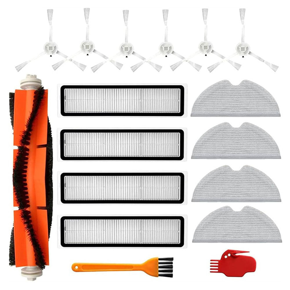 For Dreame L10 Pro / D9 Sweeping Robot 6 Side Brushes + 4 Filters + 4 Rags + 1 Main Brush + 2 Cleaning Tools For Dreame L10 Pro / D9 Sweeping Robot 6 Side Brushes + 4 Filters + 4 Rags + 1 Main Brush + 2 Cleaning Tools